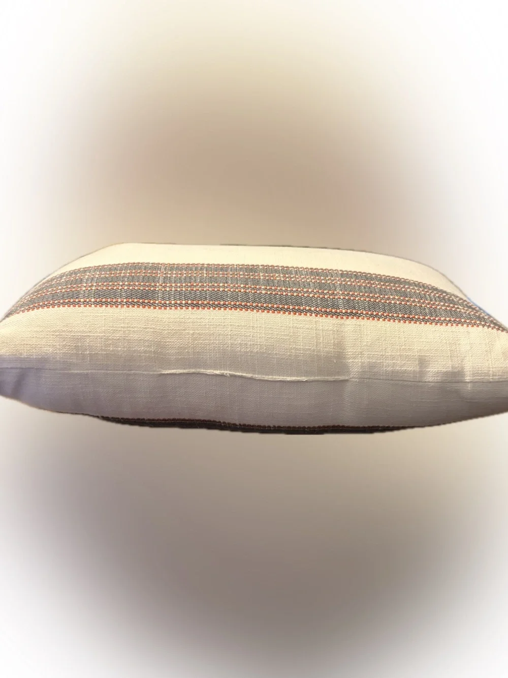 Hearth & Hand Cream Lumbar Pillow with Taupe Stripe